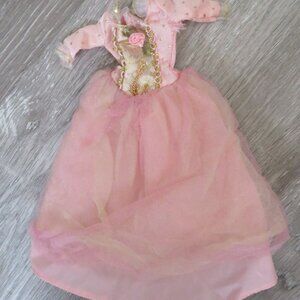 Princess Anneliese Barbie Pink Gown with Rose Bodice Genuine (K785)